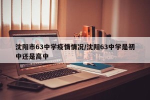 沈阳市63中学疫情情况/沈阳63中学是初中还是高中